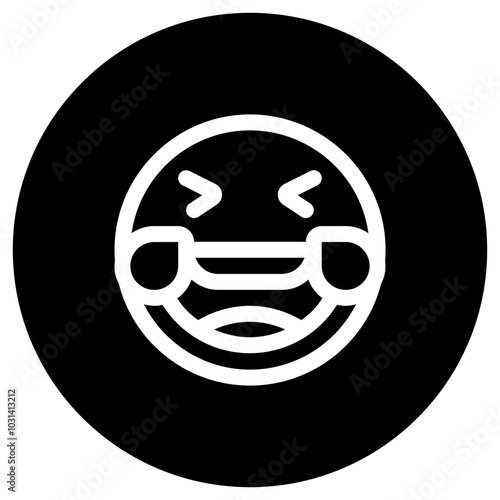 Editable laughing-out-loud expression emoticon vector icon. Part of a big icon set family. Part of a big icon set family. Perfect for web and app interfaces, presentations, infographics, etc