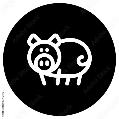 Editable pig, sow, boar vector icon. Animal, farm, livestock. Part of a big icon set family. Perfect for web and app interfaces, presentations, infographics, etc