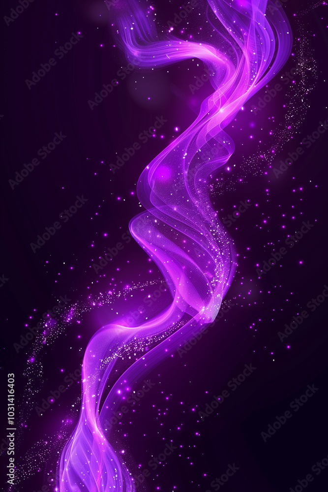 Enchanting purple magic light effect with sparkles and twinkling stars Enchanting purple magic light effect with sparkles and twinkling stars