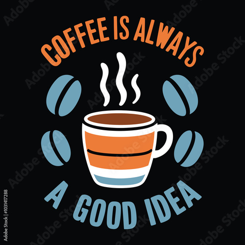 Coffee related t-shirt design Art & Illustration.