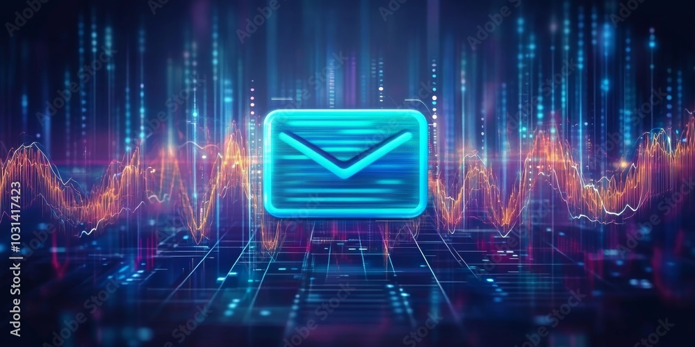 Standard scale voicemail graphic featuring sound waves and digital elements. Standard scale voicemail graphic featuring sound waves and digital elements.