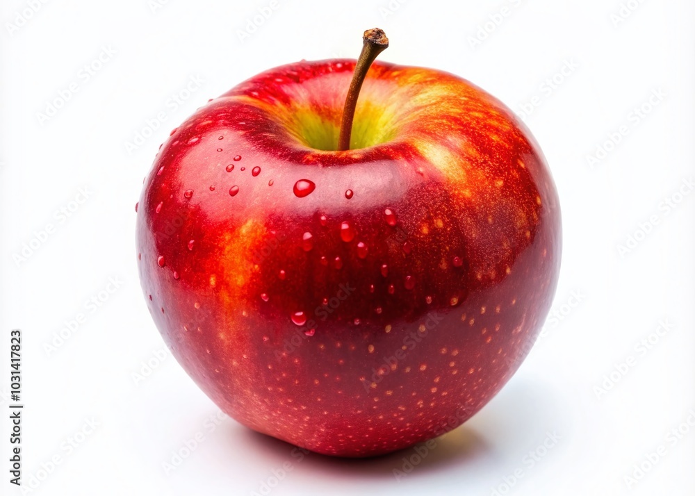 Fresh Red Apple Isolated on White Background Perfect for Healthy Eating, Nutrition, and Organic Food Concepts Fresh Red Apple Isolated on White Background Perfect for Healthy Eating, Nutrition, and Organic Food Concepts