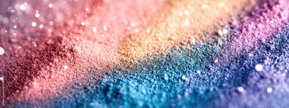 Fototapeta premium Pastel Chalk Dust Explosion, vibrant hues blend softly, delicate texture reveals intricate patterns, a mesmerizing display of color and form