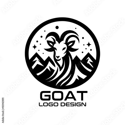 Goat Vector Logo Design photo