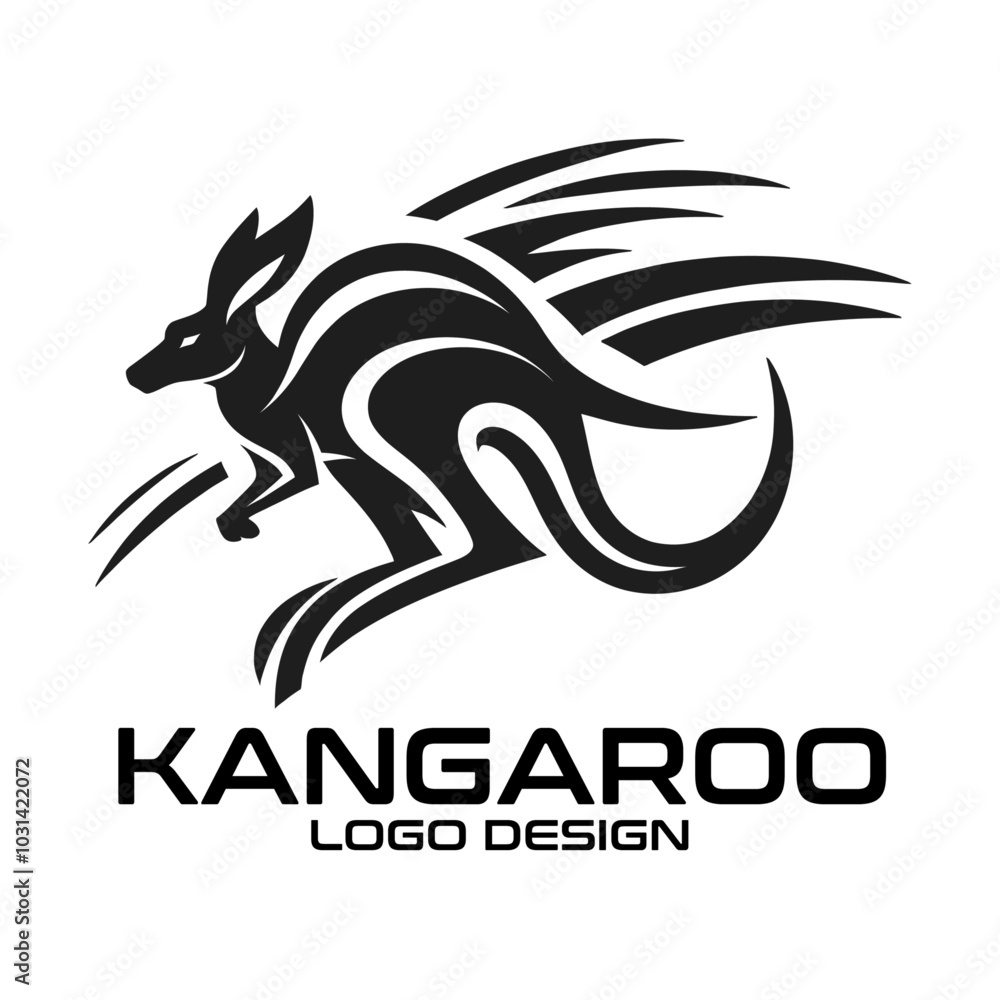 Kangaroo Vector Logo Design Kangaroo Vector Logo Design