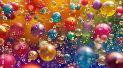 Wallpaper Mural Colorful background with balls, colorful spheres and balls, ball pit or play area for kids Torontodigital.ca