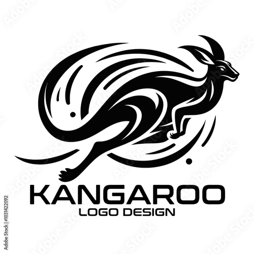 Kangaroo Vector Logo Design photo