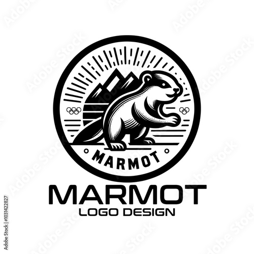 Marmot Vector Logo Design