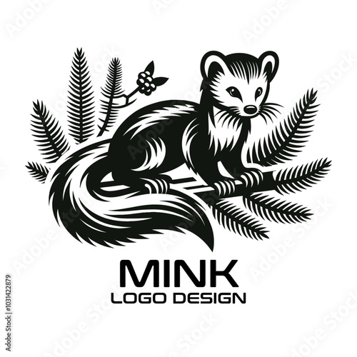 Mink Vector Logo Design