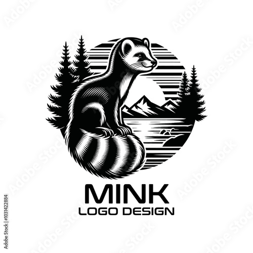 Mink Vector Logo Design