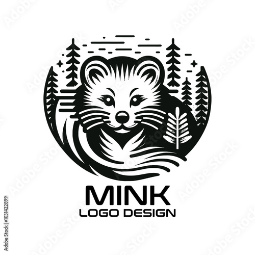 Mink Vector Logo Design