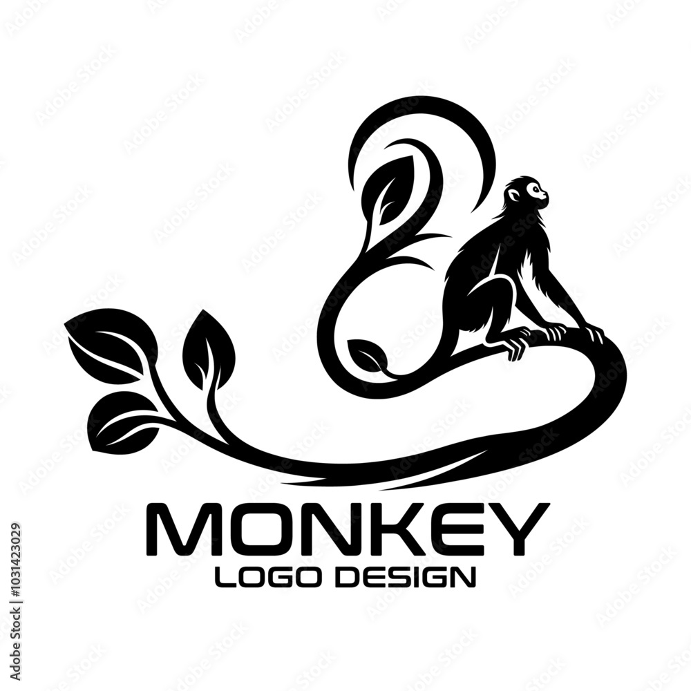 Monkey Vector Logo Design Monkey Vector Logo Design