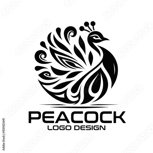 Peacock Vector Logo Design photo