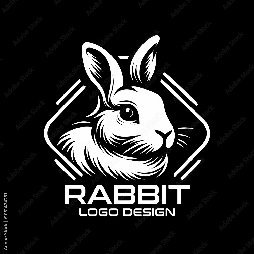 Fototapeta premium Rabbit Vector Logo Design