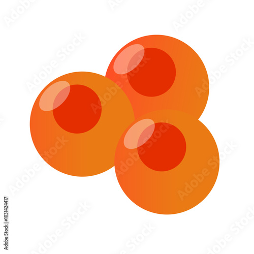 Flat design salmon roe icon. Vector.