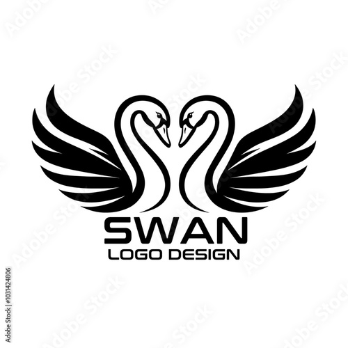 Swan Vector Logo Design photo