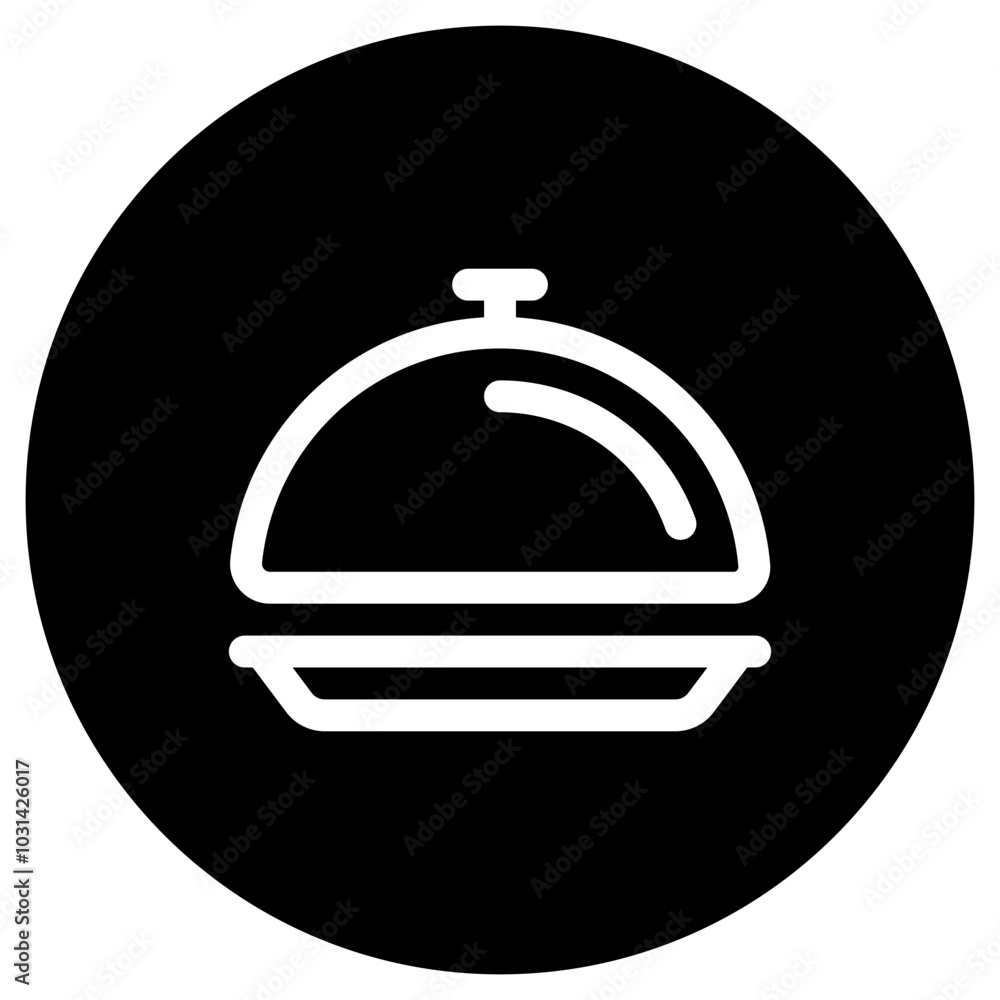 Obraz premium Editable food cover, serving vector icon. Food, restaurant. Part of a big icon set family. Perfect for web and app interfaces, presentations, infographics, etc