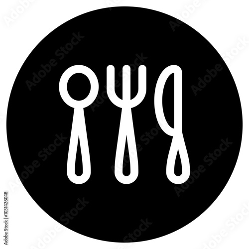 Editable cutlery, spoon, fork, knife vector icon. Food, restaurant. Part of a big icon set family. Perfect for web and app interfaces, presentations, infographics, etc