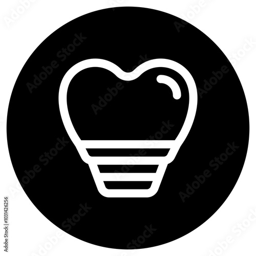 Editable dental implant vector icon. Dentistry, healthcare, medical. Part of a big icon set family. Perfect for web and app interfaces, presentations, infographics, etc