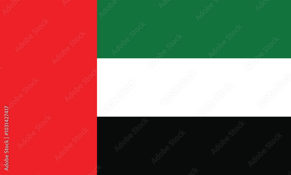 National flag of UAE country vector design and illustration , Flag of UAE country National flag of UAE country vector design and illustration , Flag of UAE country