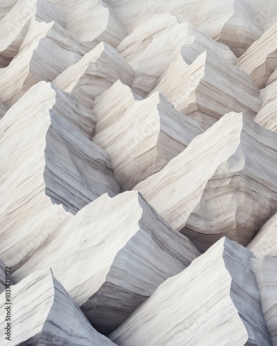 Wallpaper Mural Abstract 3D Render of Layered Rock Formations in Desert Setting Torontodigital.ca