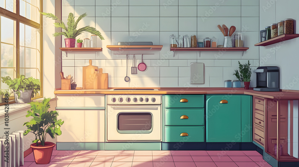 Kitchen Aesthetic cartoon