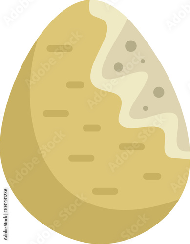 Rotten egg showing mold growing on food product