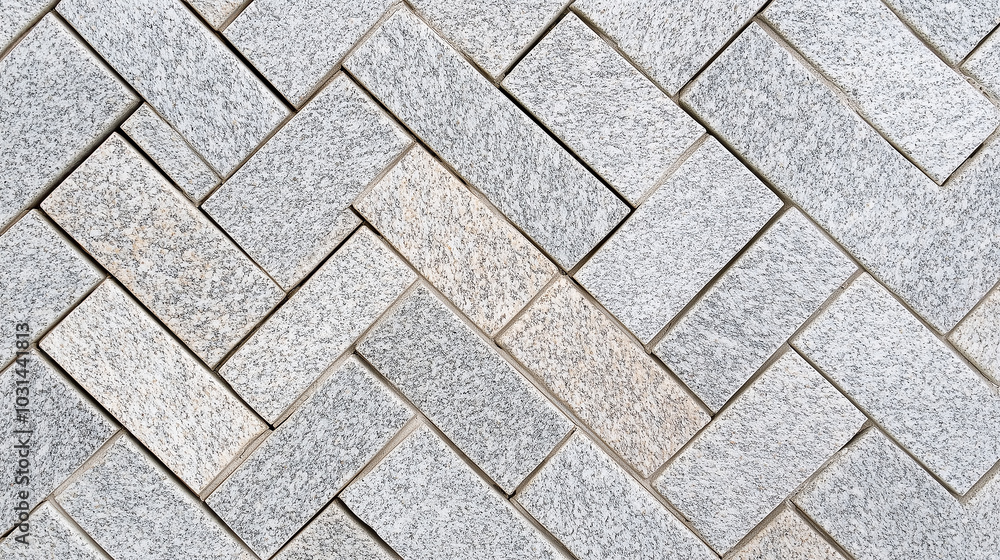 Naklejka premium Gray Herringbone Stone Floor Texture