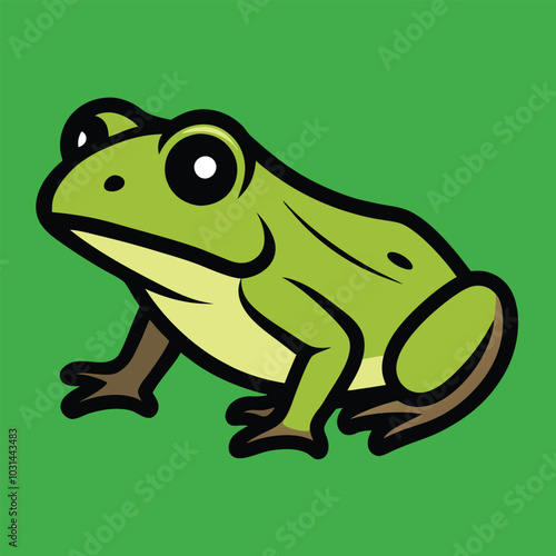 Solid color Wood Frog animal vector design