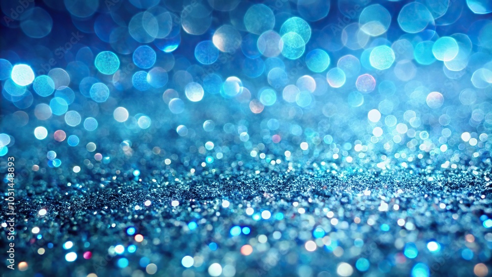 Abstract shiny blue glitter background with depth of field effect Abstract shiny blue glitter background with depth of field effect