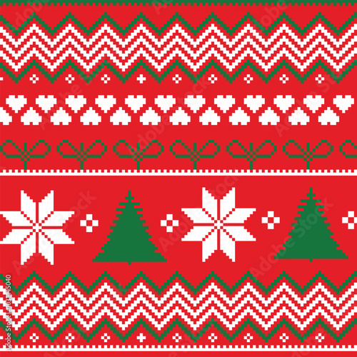 christmas seamless pattern with snowflakes
