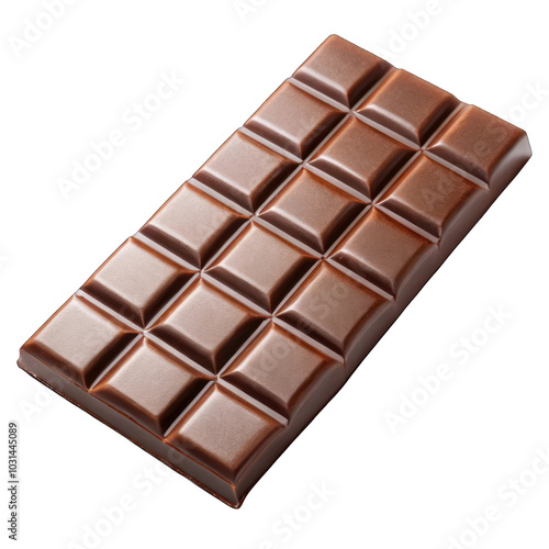 Chocolate bar isolated on transparent background