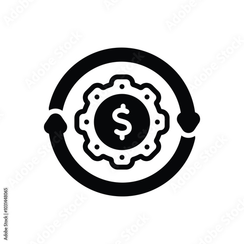 Black solid  icon for exchange