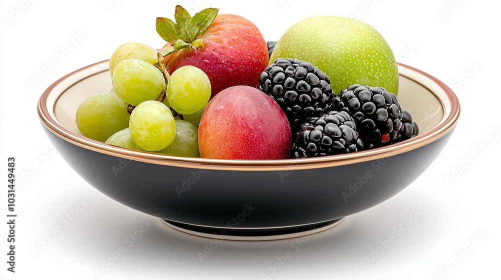Colorful Traditional Fruits on White Background Colorful Traditional Fruits on White Background