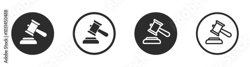 Gavel vector icon. Hammer vector icon. Judge Gavel vector icon.  Auction vector sign. Bid sign