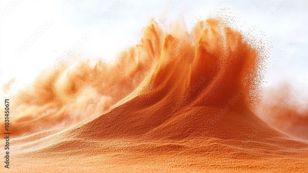 Obraz premium Isolated Curry Powder on White Background