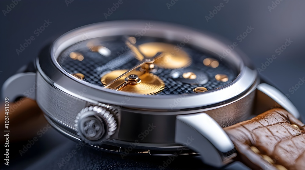 Close up of a meticulously crafted mechanical watch revealing the intricate inner workings and engineering that give life to this timeless timepiece The visible gears mechanisms Close up of a meticulously crafted mechanical watch revealing the intricate inner workings and engineering that give life to this timeless timepiece The visible gears mechanisms