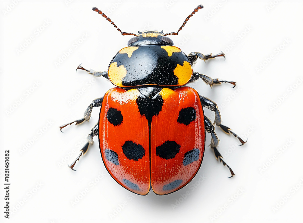 Bug Isolated on White: Beetle Cute Bug Insect, Entomology, Illustration Bug Isolated on White: Beetle Cute Bug Insect, Entomology, Illustration