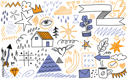 Fotografie freehand doodle, transparent, creativity, illustrated notes