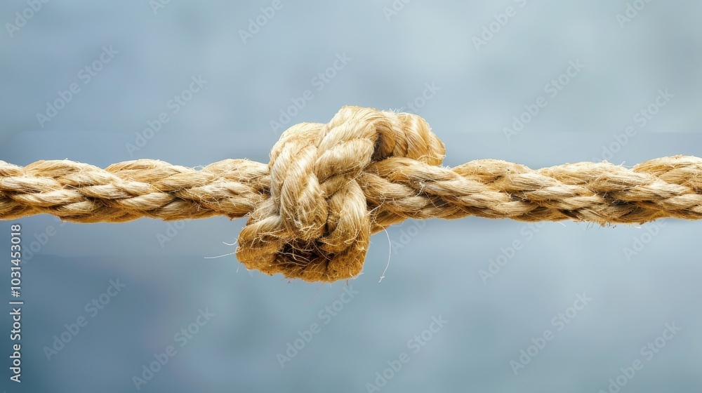 A rope is tied in a knot A rope is tied in a knot