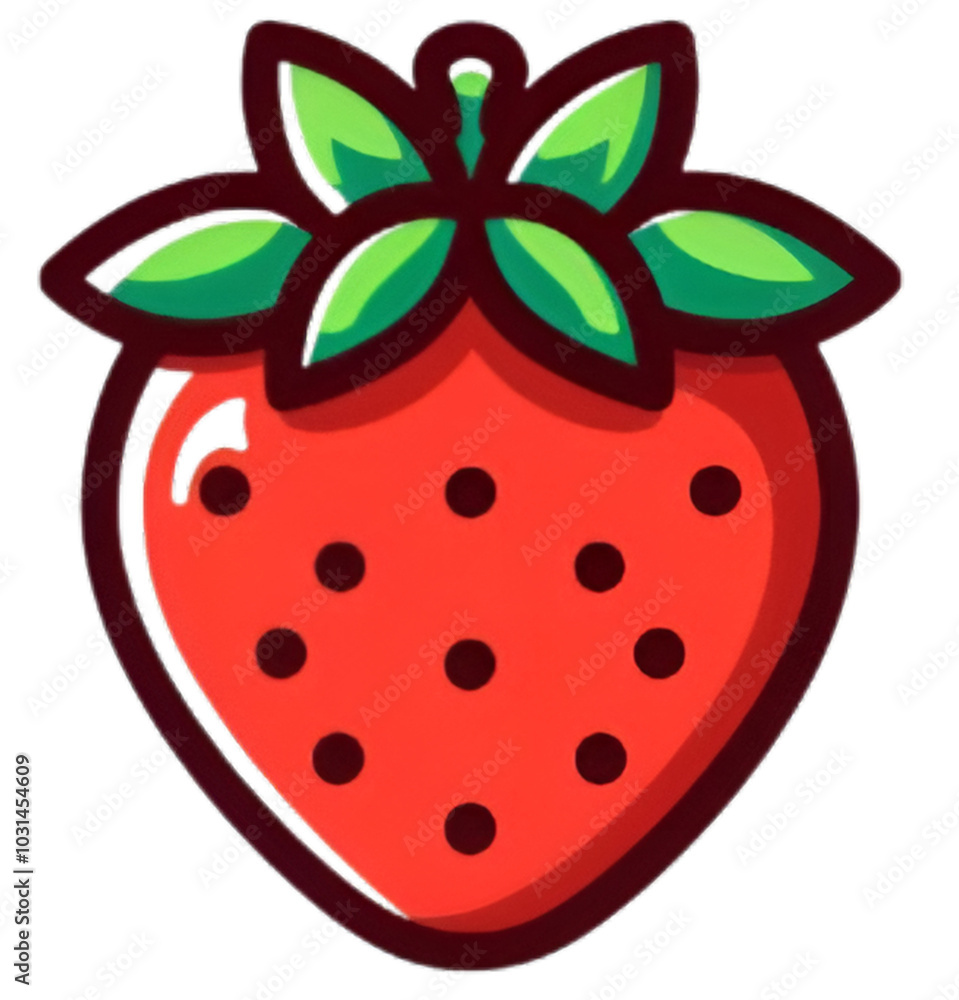 Obraz premium illustration of strawberry icon. Generative ai