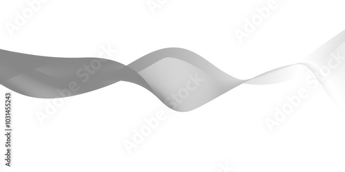 Geometric flow isolated science curve energy white and gray blend web technology smooth futuristic line. vector science bright frequency technical beautiful digital stripe line modern background.