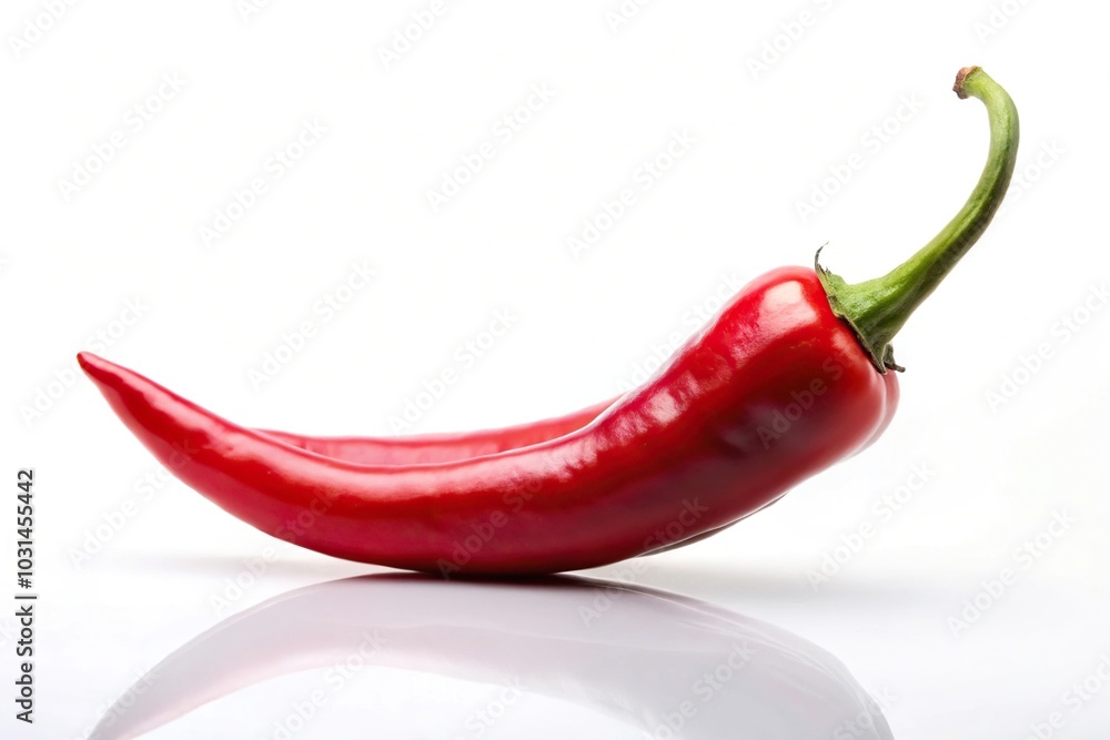 Chilli pepper silhouette on white background Chilli pepper silhouette on white background