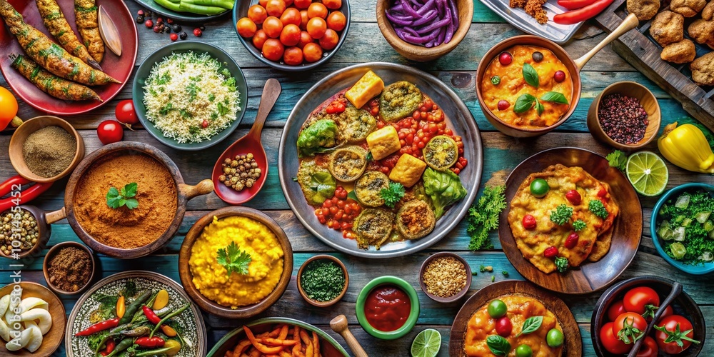 High-Resolution Drone Photography of Food Backgrounds with Generative AI Technology for Stunning Visuals High-Resolution Drone Photography of Food Backgrounds with Generative AI Technology for Stunning Visuals