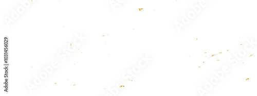 Vector gold particles confetti glitter on transparent background. Gold sparks and doted golden glitter special light effect celebration background. 