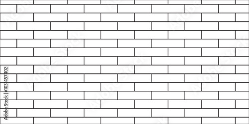 Abstract bathroom wall and floor brick wall texture background. white brick vector illustration texture of the wall with masonry Bricks laid in rows background.	
