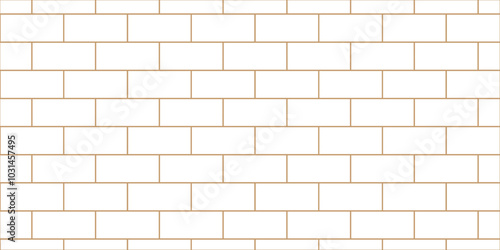 Abstract bathroom wall and floor brick wall texture background. white brick vector illustration texture of the wall with masonry Bricks laid in rows background.	
