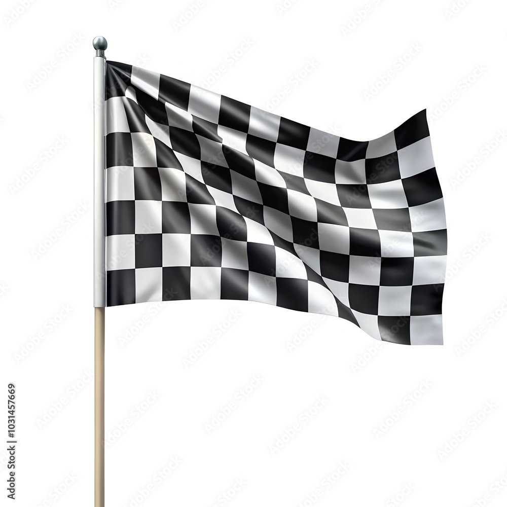 Fototapeta premium race flag isolated