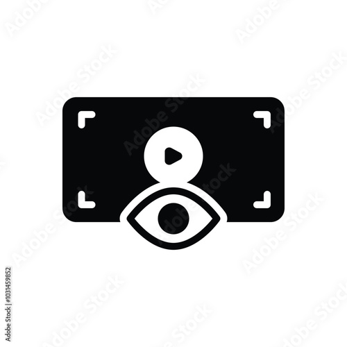 Black solid icon for viewer