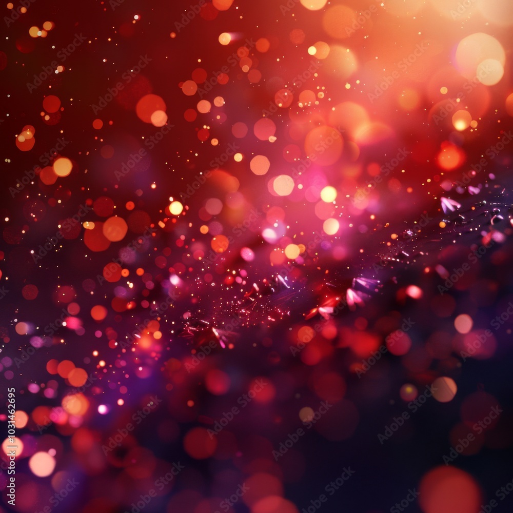 Abstract Red and Gold Bokeh Background with Glitter Abstract Red and Gold Bokeh Background with Glitter